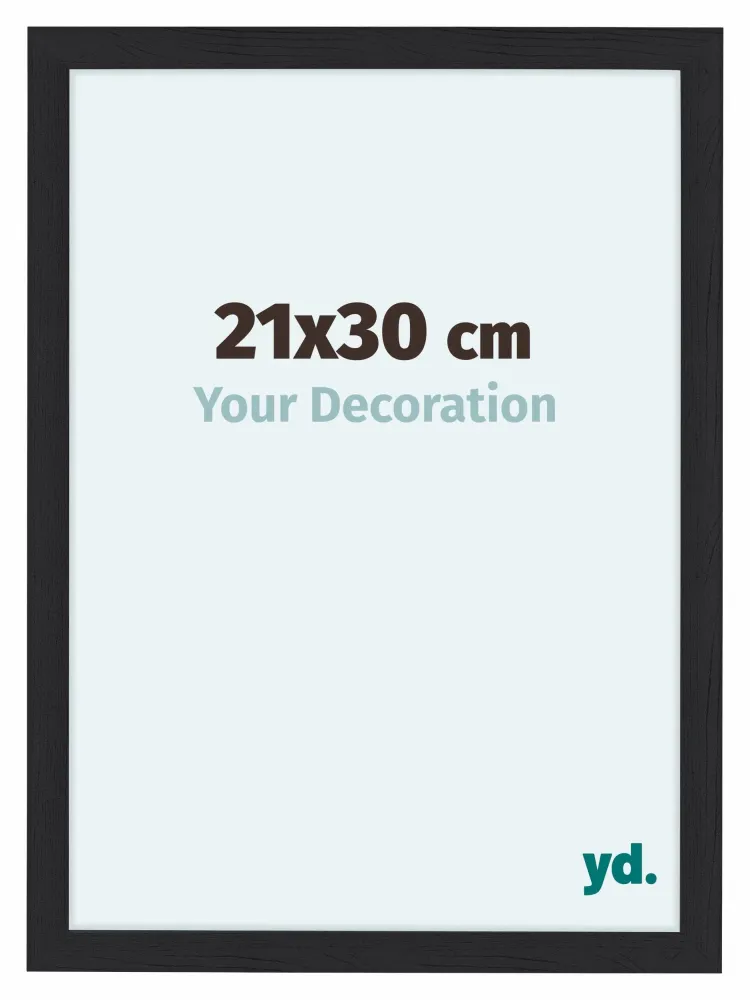 Bilderrahmen 21x30 cm - Schwarz Gemasert - MDF - Como