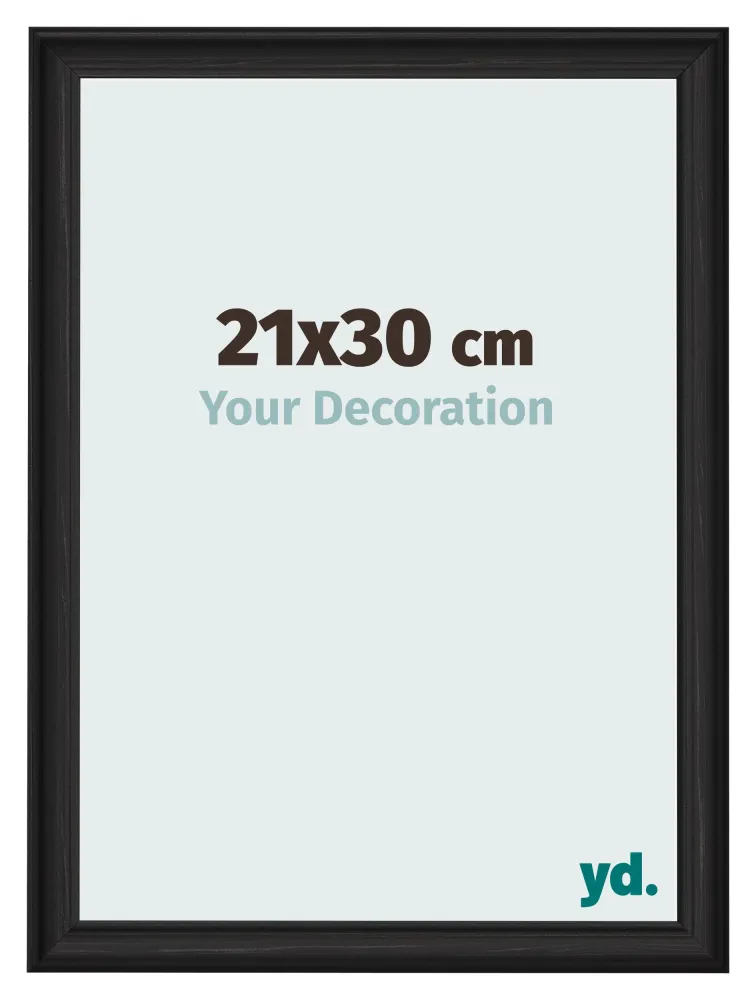 Bilderrahmen 21x30 cm - Schwarz Gemasert - MDF - Lazio