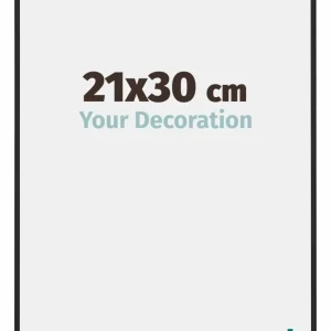 Bilderrahmen 21x30 cm - Schwarz Matt - Aluminium - New York - Aluminium - New York