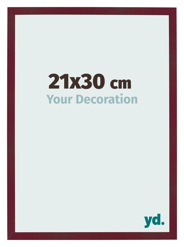 Bilderrahmen 21x30 cm - Weinrot Gewischt - MDF - Bologna