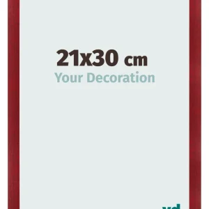 Bilderrahmen 21x30 cm - Weinrot Gewischt - MDF - Pisa