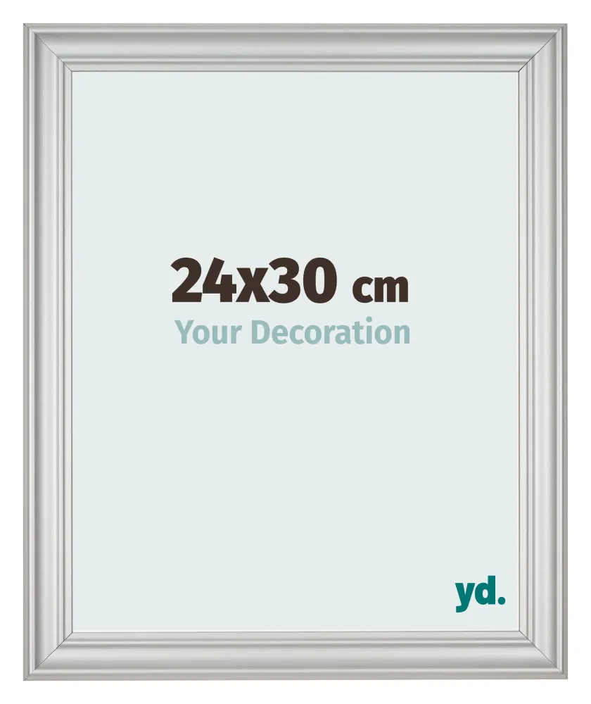 Bilderrahmen 24x30 cm - Silber Matt - MDF - Lazio