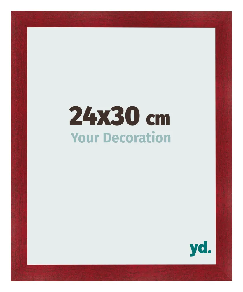 Bilderrahmen 24x30 cm - Weinrot Gewischt - MDF - Pisa