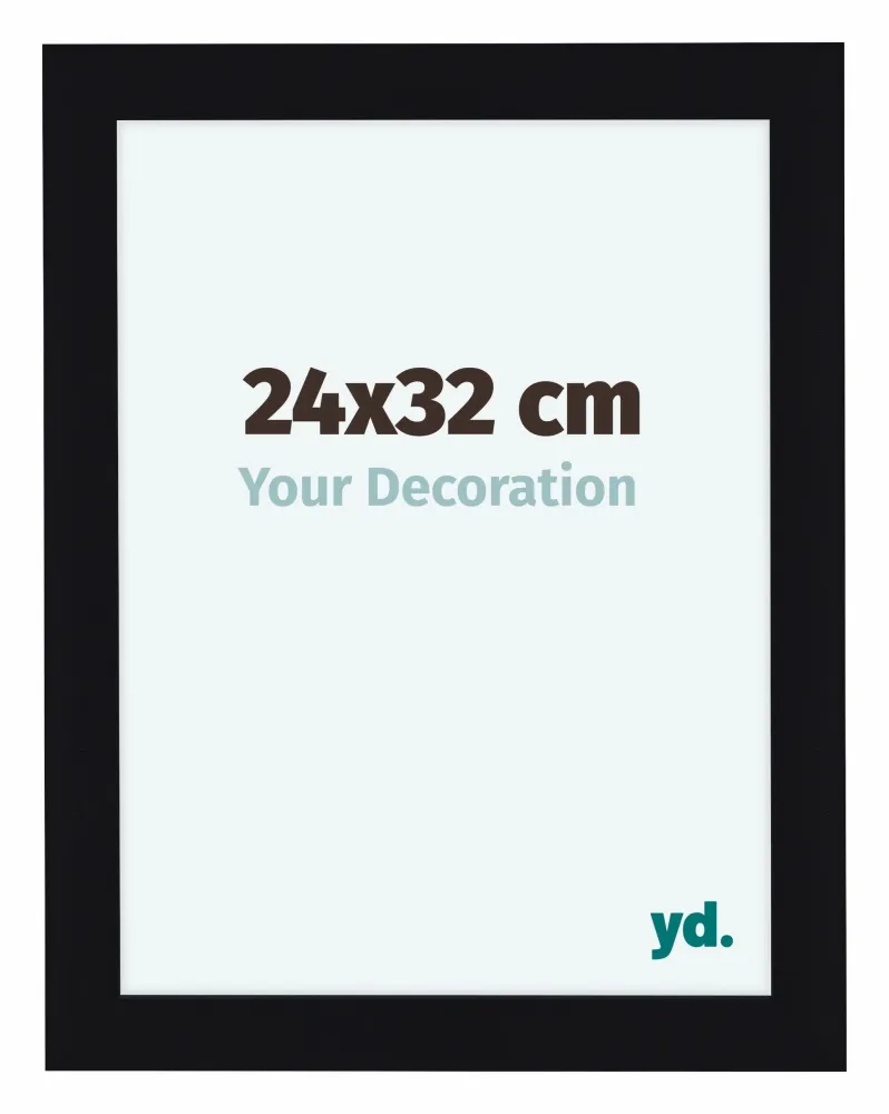 Bilderrahmen 24x32 cm - Schwarz Hochglanz - MDF - Como