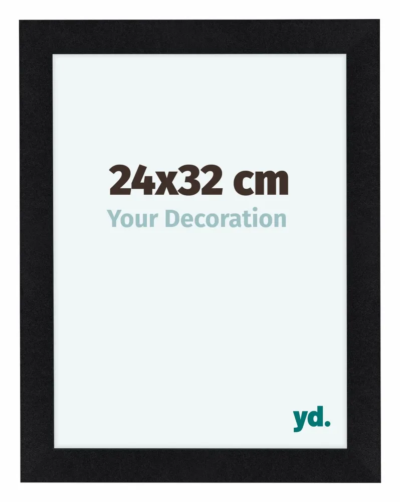 Bilderrahmen 24x32 cm - Schwarz Matt - MDF - Como