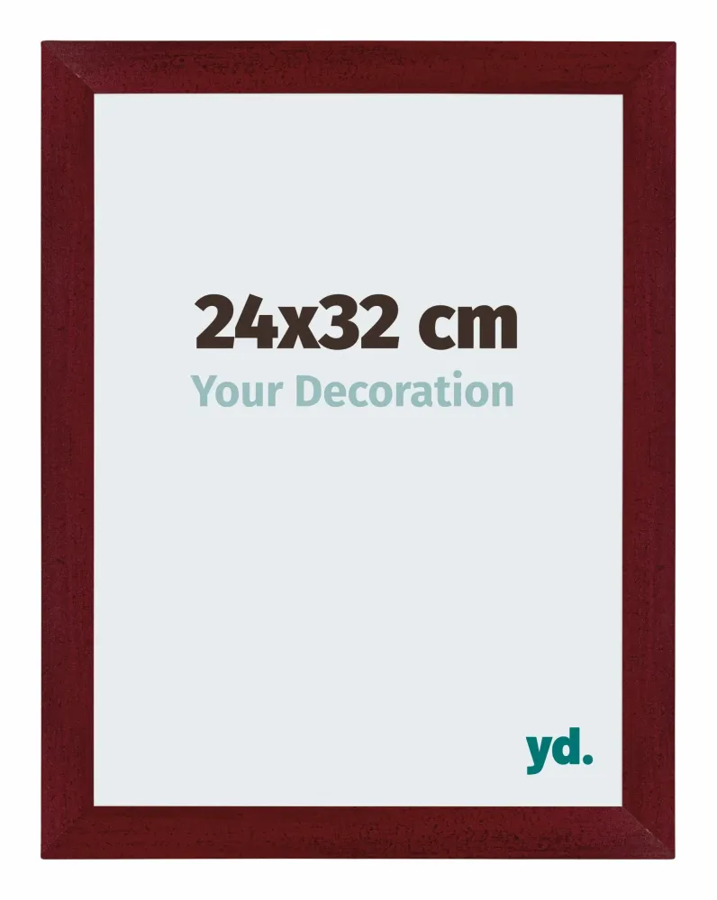 Bilderrahmen 24x32 cm - Weinrot Gewischt - MDF - Mura