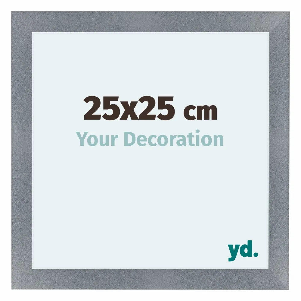 Bilderrahmen 25x25 cm - Aluminium - Gebürstet - MDF - Como