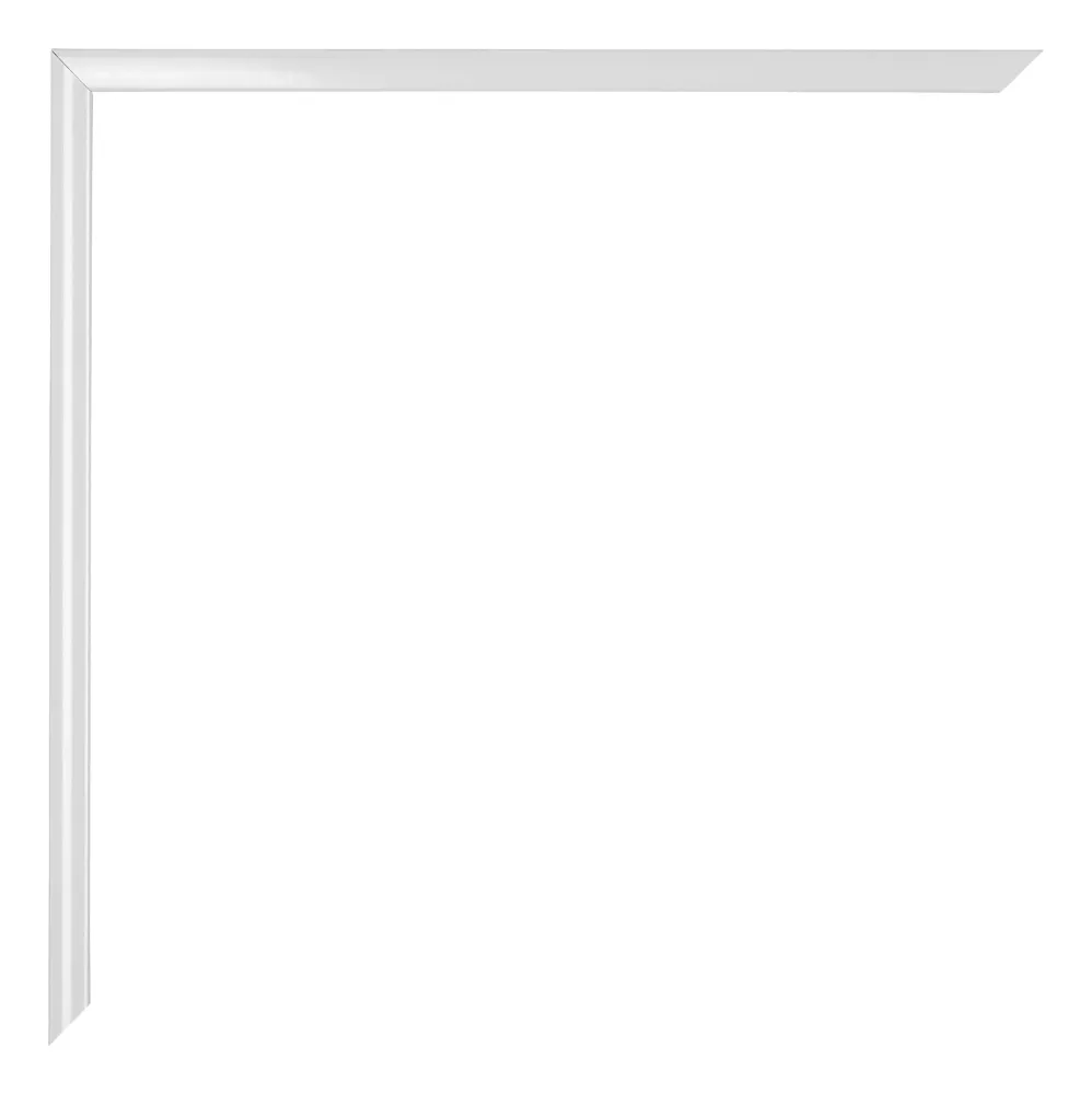 Bilderrahmen 25x25 cm - Weiss Hochglanz - Aluminium - Kent
