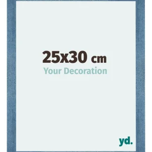 Bilderrahmen 25x30 cm - Hellblau Gewischt - MDF - Mura