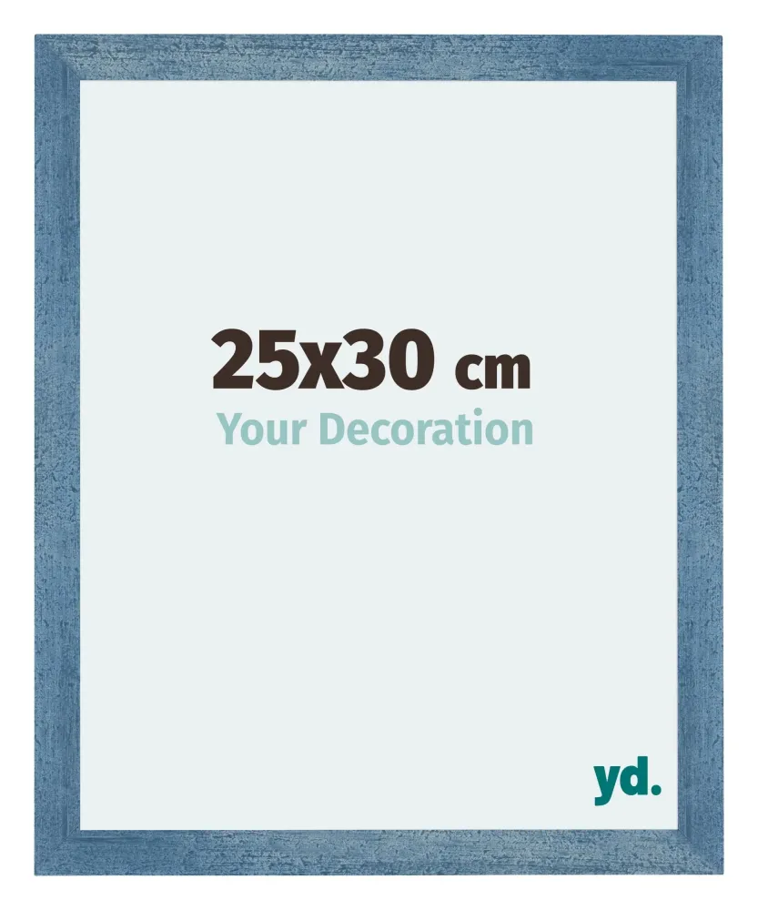 Bilderrahmen 25x30 cm - Hellblau Gewischt - MDF - Mura