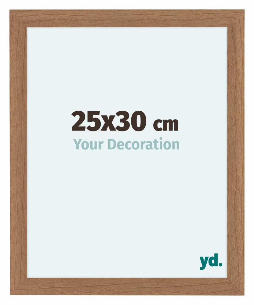 Bilderrahmen 25x30 cm - Nussbaum Hell - MDF - Como
