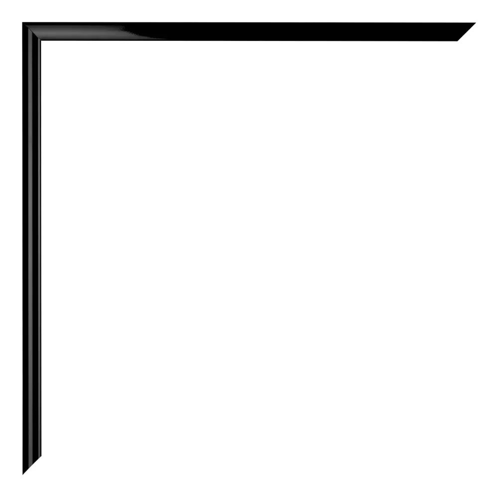 Bilderrahmen 25x30 cm - Schwarz Hochglanz - Aluminium - Kent