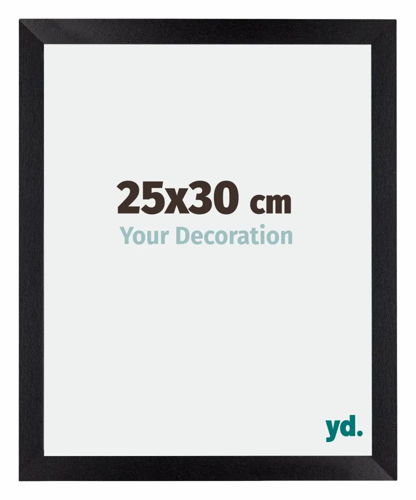 Bilderrahmen 25x30 cm - Schwarz Matt - MDF - Mura