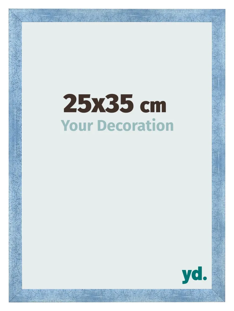 Bilderrahmen 25x35 cm - Hellblau Gewischt - MDF - Pisa