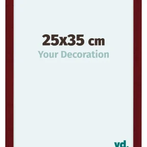 Bilderrahmen 25x35 cm - Weinrot Gewischt - MDF - Como