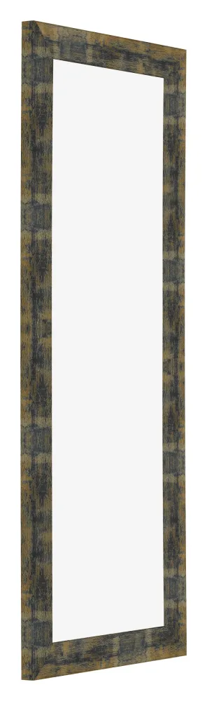 Bilderrahmen 25x75 cm - Blau Gold Meliert - MDF - Pisa