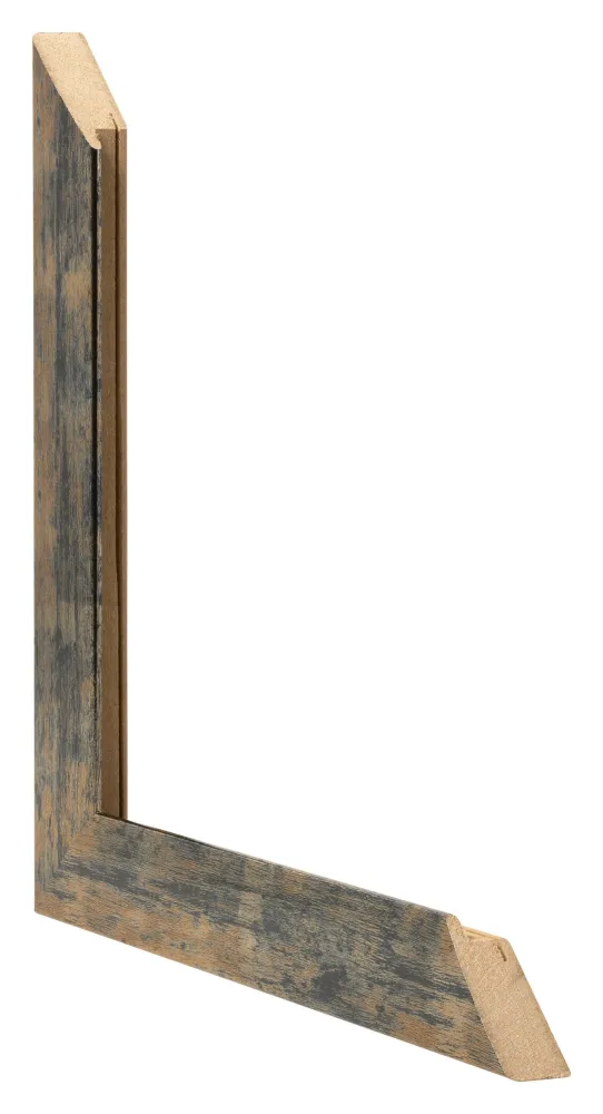 Bilderrahmen 25x75 cm - Blau Gold Meliert - MDF - Pisa