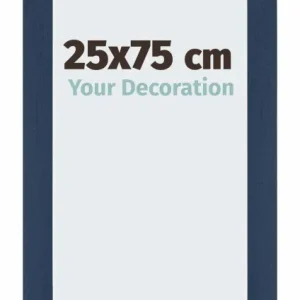 Bilderrahmen 25x75 cm - Dunkelblau Gewischt - MDF - Mura