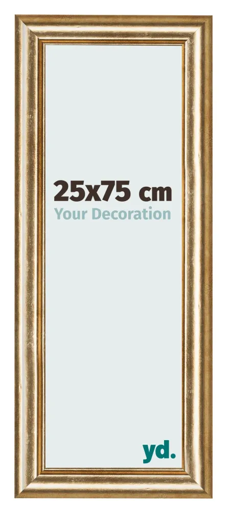 Bilderrahmen 25x75 cm - Gold Antik - MDF - Lazio
