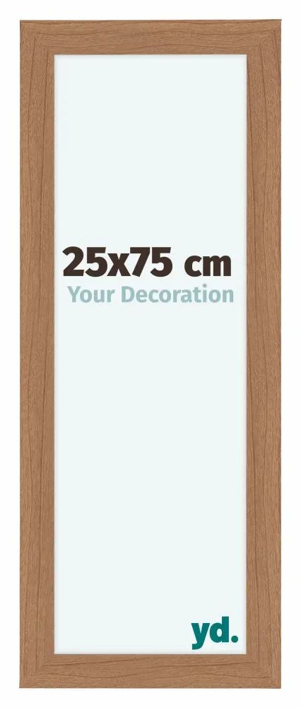 Bilderrahmen 25x75 cm - Nussbaum Hell - MDF - Como