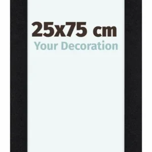 Bilderrahmen 25x75 cm - Schwarz Matt - MDF - Como