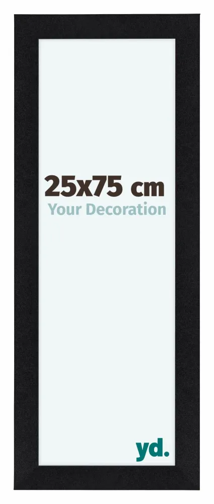 Bilderrahmen 25x75 cm - Schwarz Matt - MDF - Como