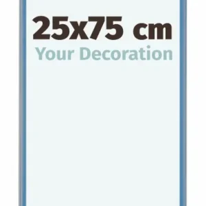 Bilderrahmen 25x75 cm - Stahl Blau - Aluminium - Kent