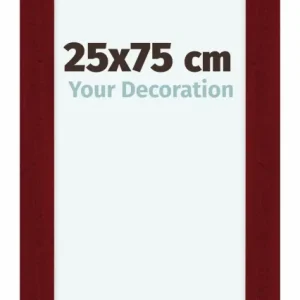 Bilderrahmen 25x75 cm - Weinrot Gewischt - MDF - Como
