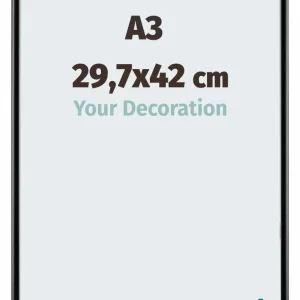 Bilderrahmen A3 - 29,7x42 cm - DIN A3 Schwarz - Aluminium - Aurora