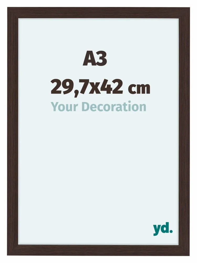 Bilderrahmen A3 - 29,7x42 cm - Eiche Dunkel - MDF - Como