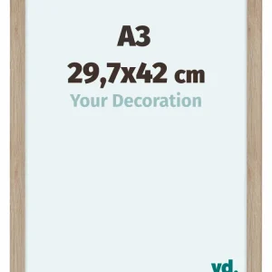 Bilderrahmen A3 - 29,7x42 cm - Eiche Hell - MDF - Como