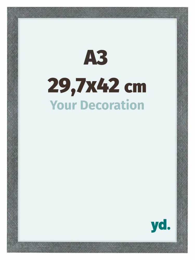 Bilderrahmen A3 - 29,7x42 cm - Eisen Gewischt - MDF - Como