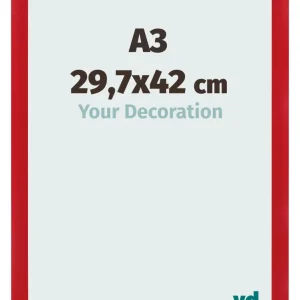 Bilderrahmen A3 - 29,7x42 cm - Rot - MDF - Pisa