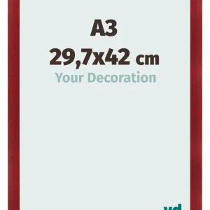 Bilderrahmen A3 - 29,7x42 cm - Weinrot Gewischt - MDF - Pisa