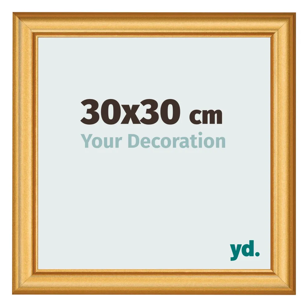 Bilderrahmen 30x30 cm - Gold Matt - MDF - Lazio