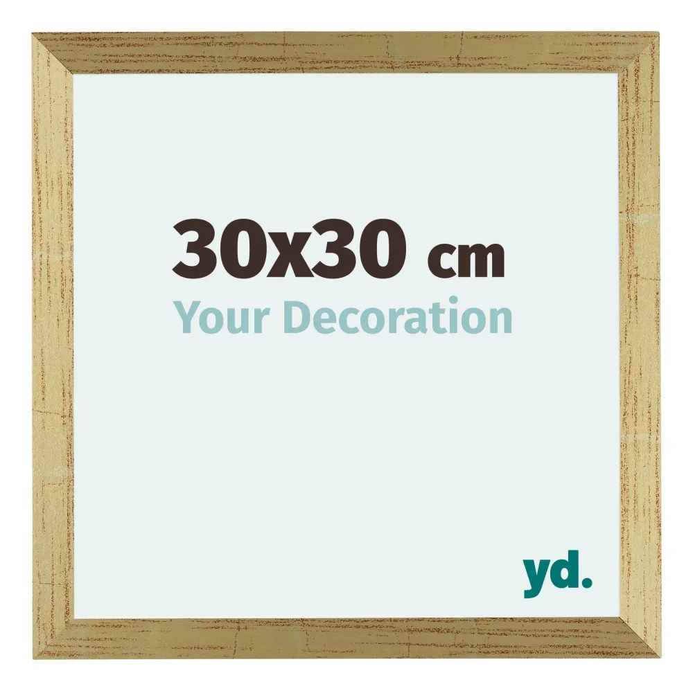 Bilderrahmen 30x30 cm - Goldglanz - MDF - Mura