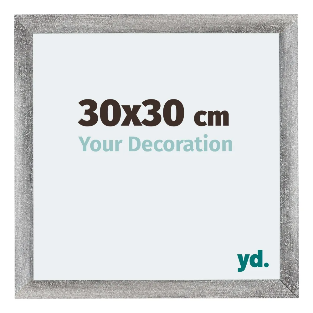 Bilderrahmen 30x30 cm - Grau Gewischt - MDF - Mura