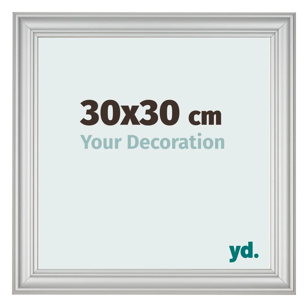 Bilderrahmen 30x30 cm - Silber Matt - MDF - Lazio