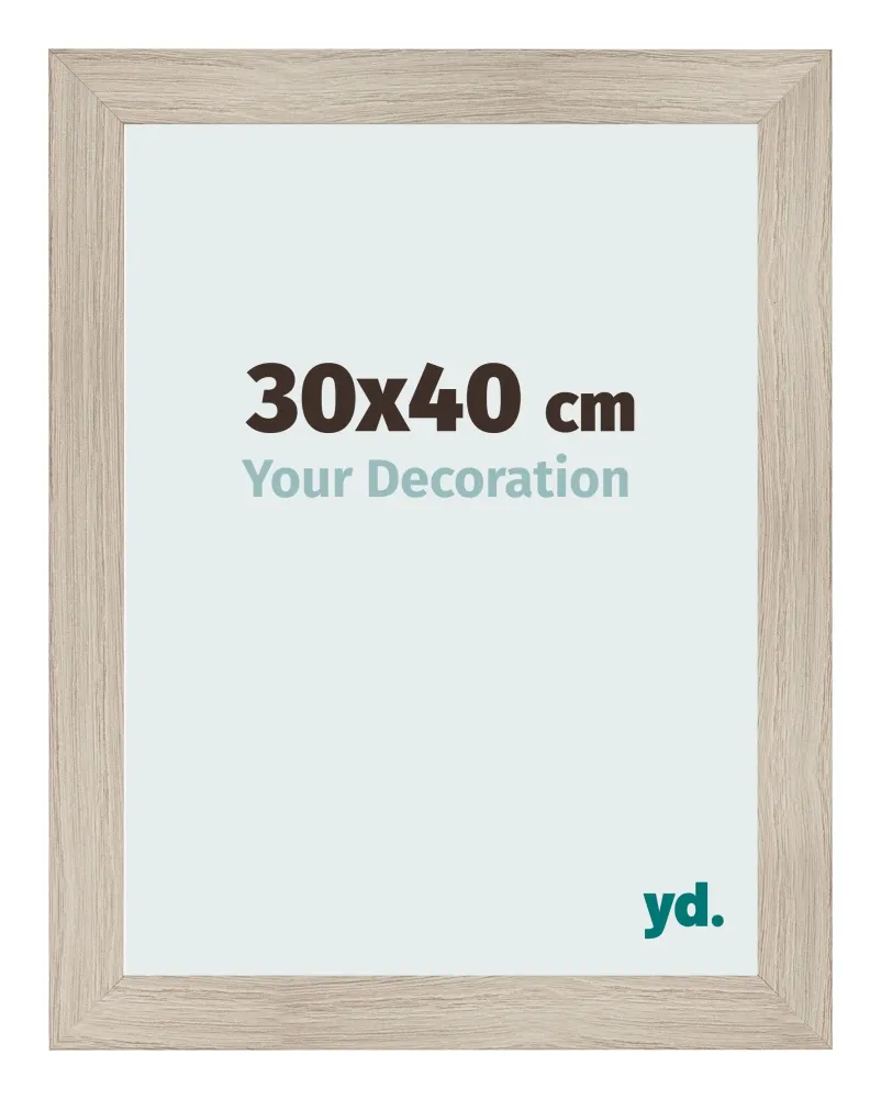 Bilderrahmen 30x40 cm - Eiche Hell - MDF - Pisa