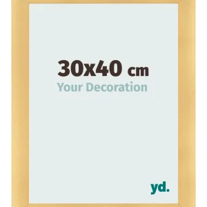 Bilderrahmen 30x40 cm - Gold Matt - MDF - Pisa