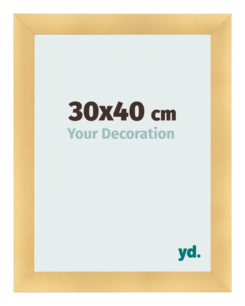 Bilderrahmen 30x40 cm - Gold Matt - MDF - Pisa