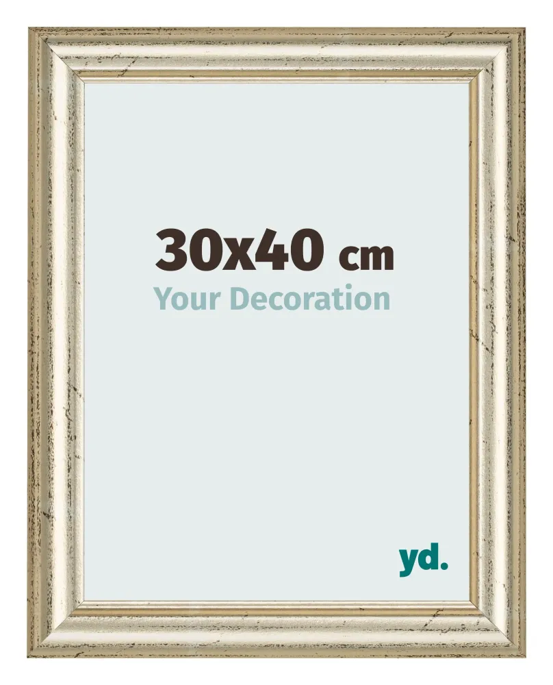 Bilderrahmen 30x40 cm - Metallglanz - MDF - Lazio