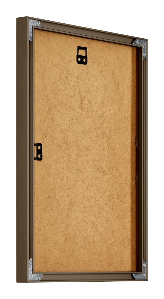 Bilderrahmen 30x40 cm - Nussbaum Struktur - Aluminium - New York