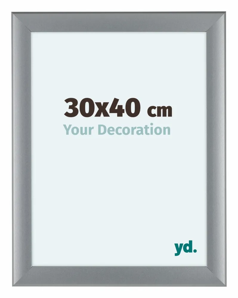 Bilderrahmen 30x40 cm - Silber Matt - MDF - Como