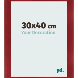 Bilderrahmen 30x40 cm - Weinrot Gewischt - MDF - Pisa