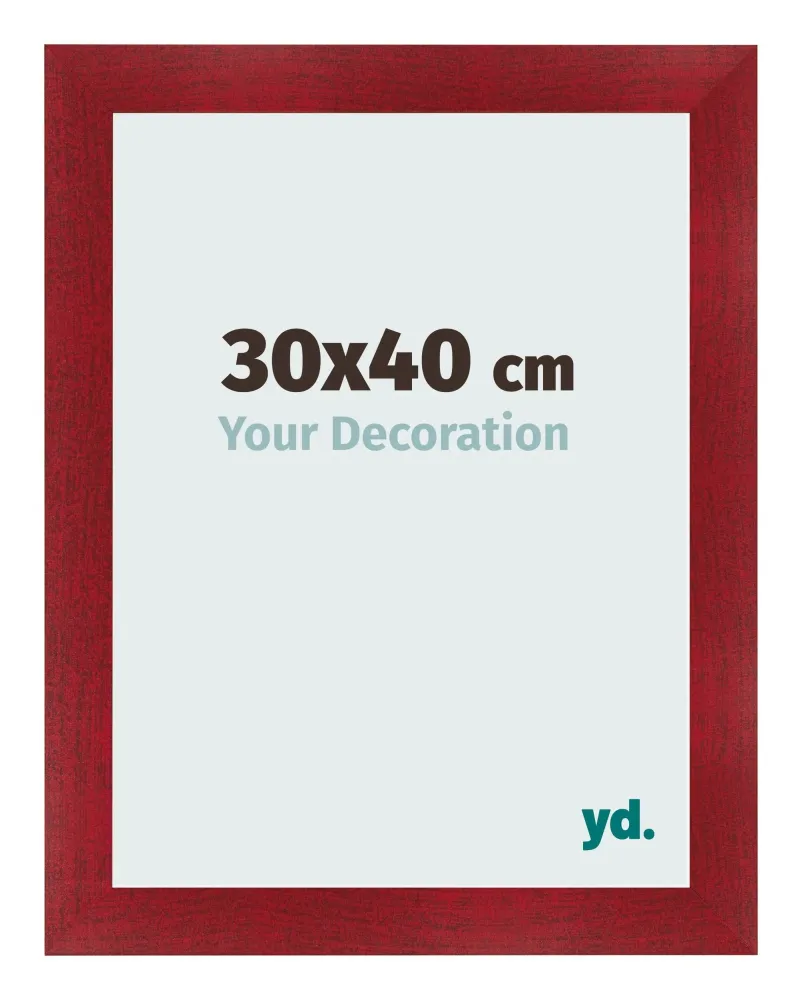 Bilderrahmen 30x40 cm - Weinrot Gewischt - MDF - Pisa