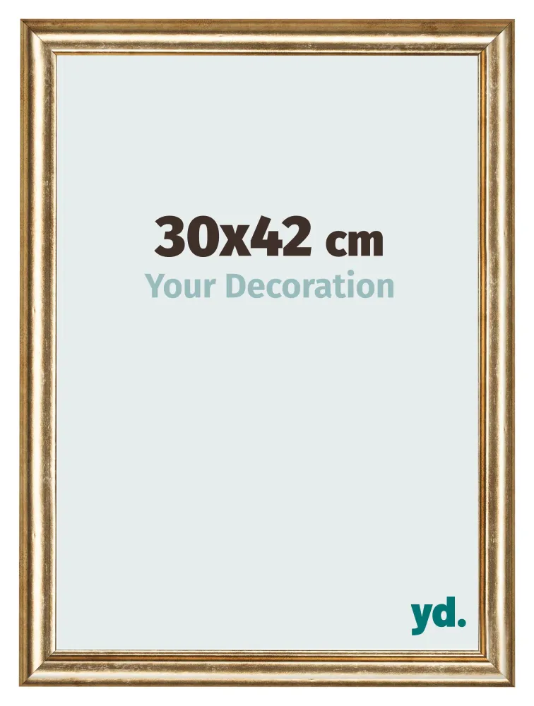 Bilderrahmen 30x42 cm - Gold Antik - MDF - Lazio