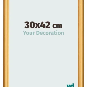 Bilderrahmen 30x42 cm - Gold Matt - MDF - Lazio