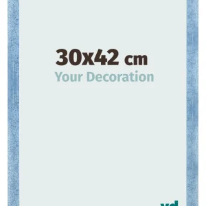 Bilderrahmen 30x42 cm - Hellblau Gewischt - MDF - Pisa