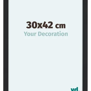 Bilderrahmen 30x42 cm - Schwarz Gemasert - MDF - Como